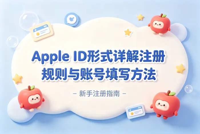 apple id形式详解注册规则与账号填写方法