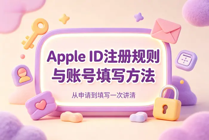 注册 Apple ID 时账号填写规则