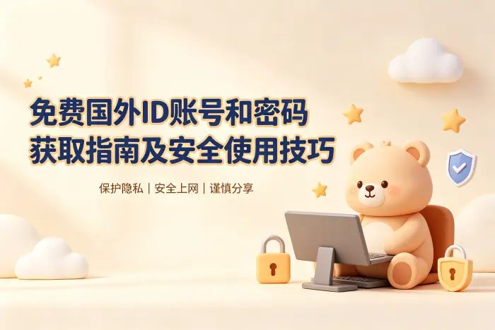 免费国外id账号和密码获取指南及安全使用技巧