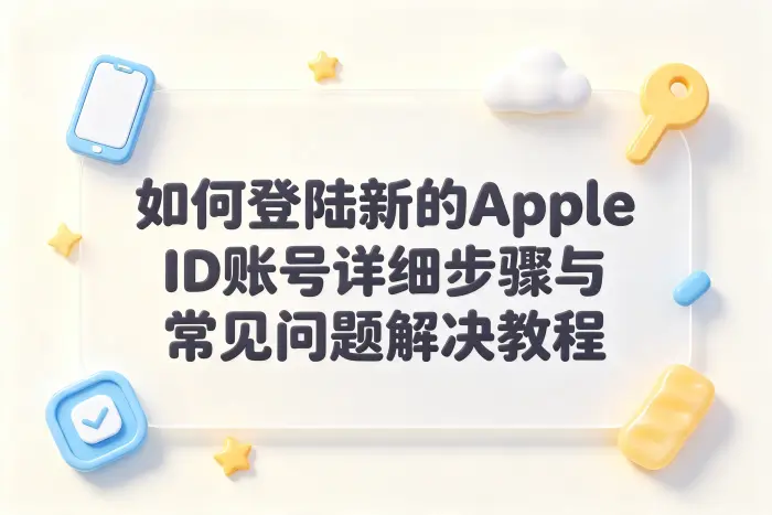 如何登陆新的apple id账号详细步骤与常见问题解决教程