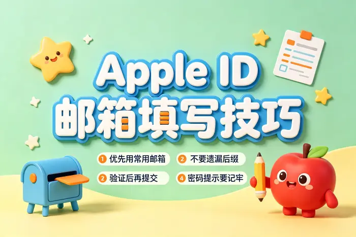 apple创建id电子邮件怎么填
