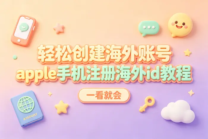 使用苹果手机注册海外 Apple ID 的步骤