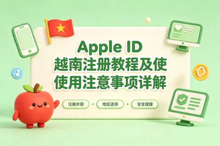 apple id 越南注册教程及使用注意事项详解