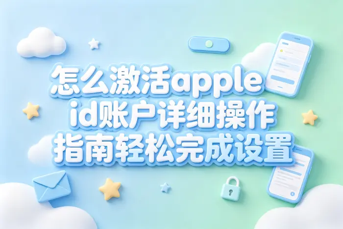 怎么激活apple id账户详细操作指南轻松完成设置