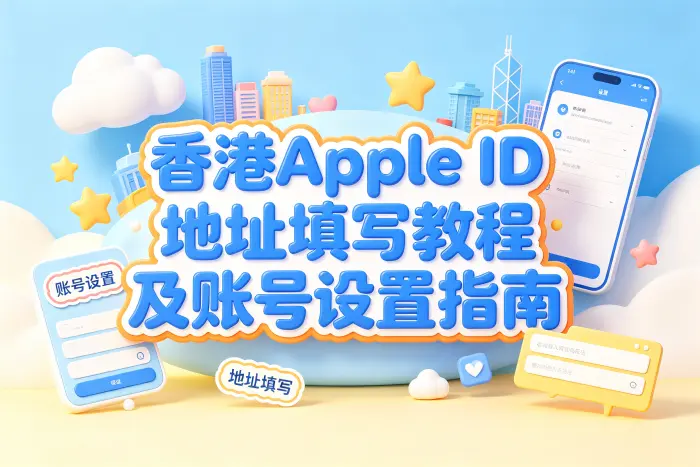 香港 Apple ID 地址填写方法