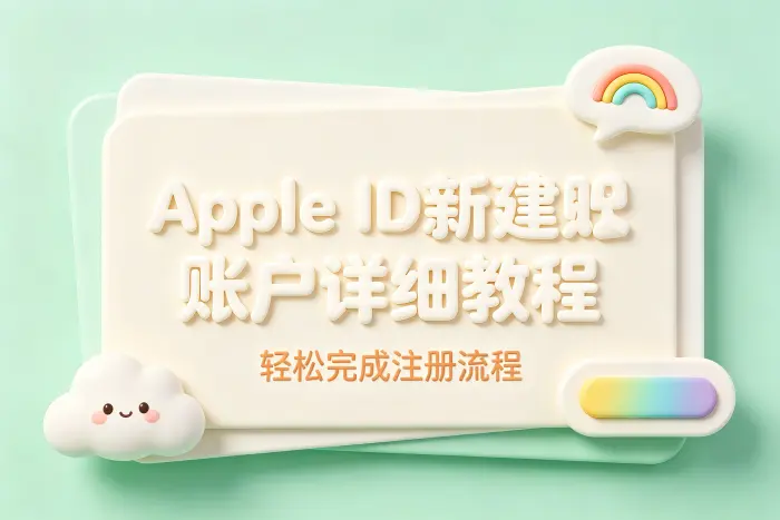 apple id新建账户详细教程轻松完成注册流程