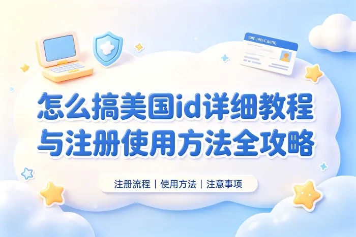 怎么搞美国id详细教程与注册使用方法全攻略