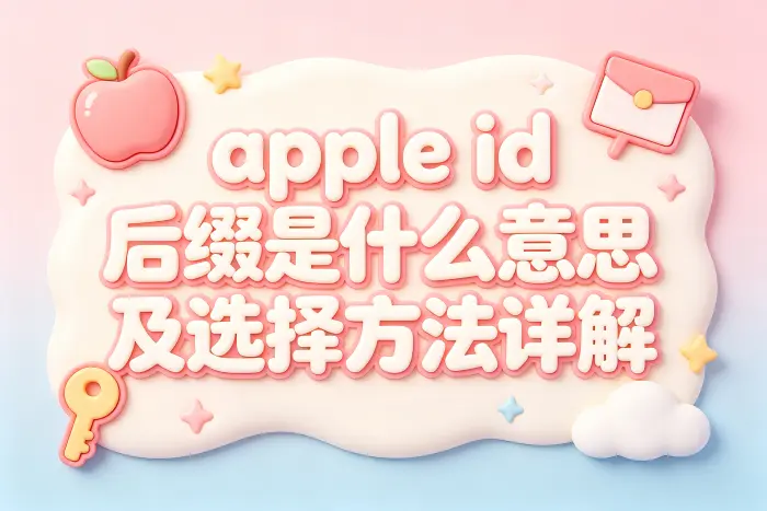 apple id 后缀是什么意思及选择方法详解