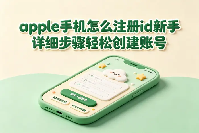 apple手机怎么注册id新手详细步骤轻松创建账号