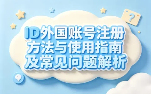 id外国账号注册方法与使用指南及常见问题解析