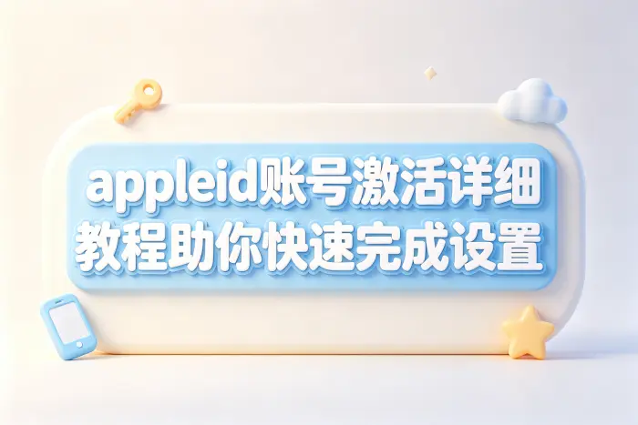 appleid账号激活详细教程助你快速完成设置