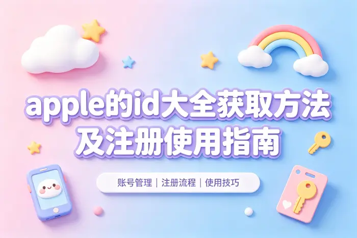 apple的id大全获取方法及注册使用指南