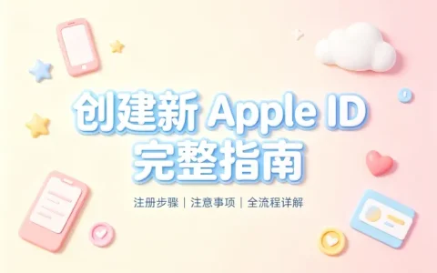 创建新 apple id 的步骤详解与注册方法及注意事项完整指南全流程
