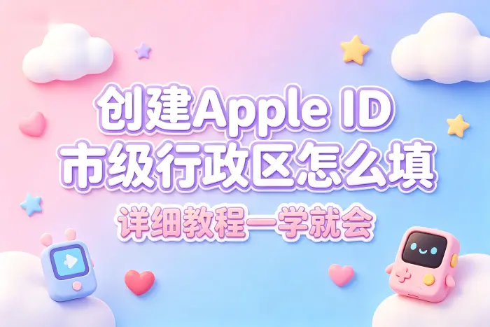 创建apple id市级行政区怎么填详细教程