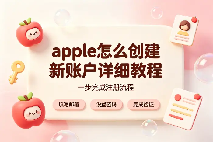 apple怎么创建新账户详细教程一步完成注册流程