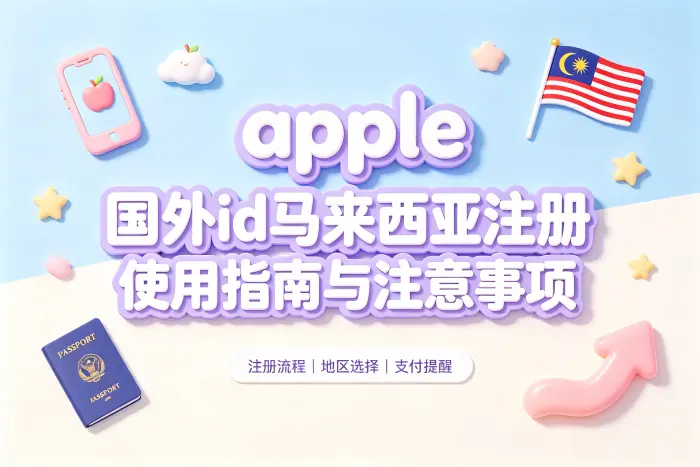 apple 国外id马来西亚注册使用指南与注意事项