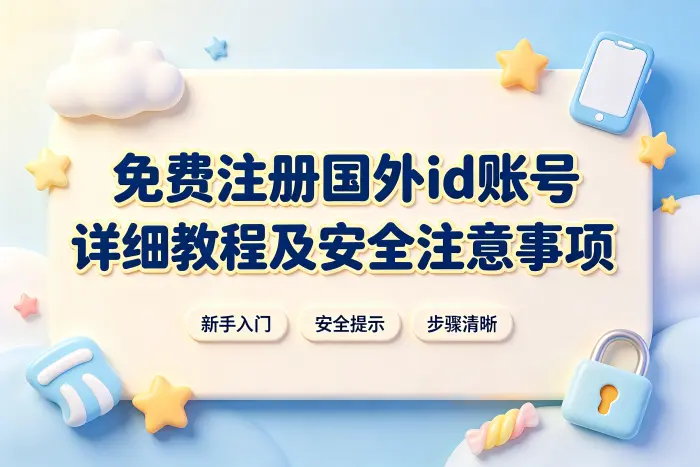 免费注册国外id账号详细教程及安全注意事项