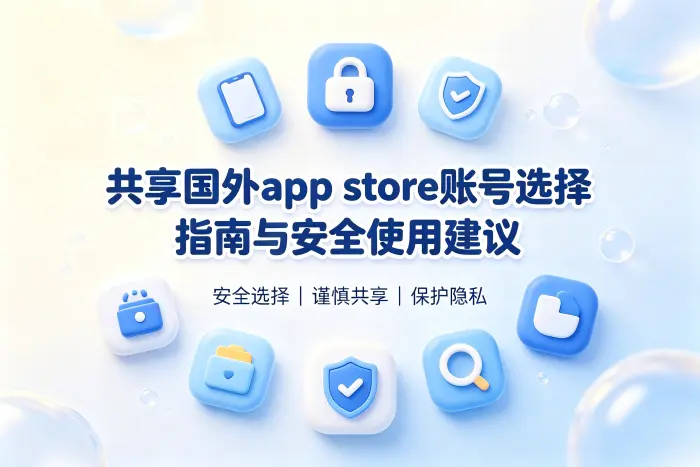 共享国外app store 账号选择指南与安全使用建议
