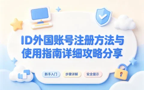 id外国账号注册方法与使用指南详细攻略分享