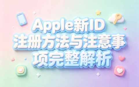 apple新id注册方法与注意事项完整解析