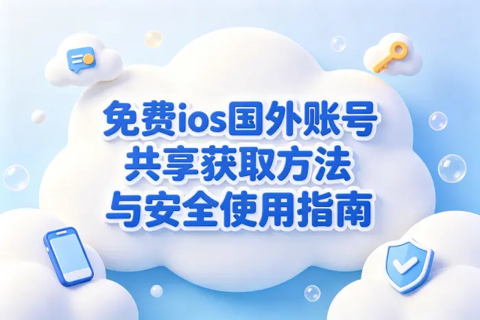 免费ios国外账号共享获取方法与安全使用指南