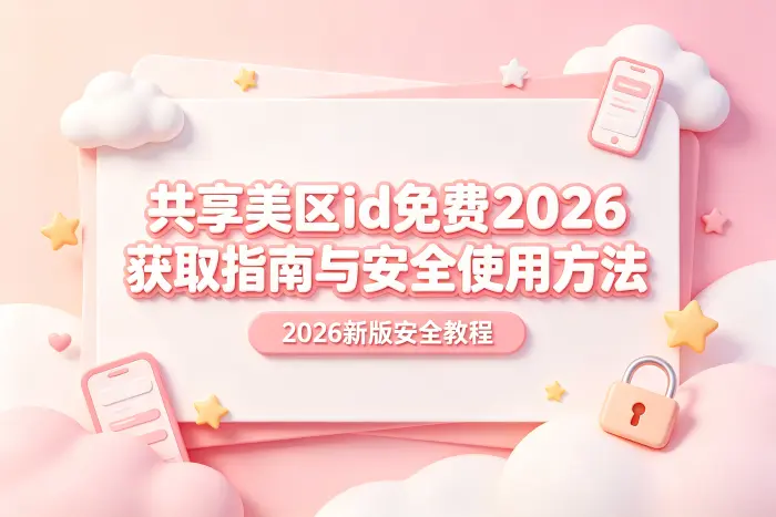 共享美区id免费2026获取指南与安全使用方法