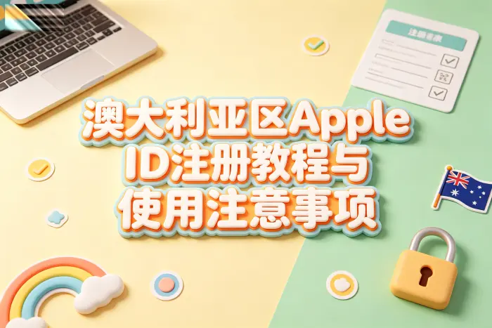 创建澳大利亚区 Apple ID 的操作步骤