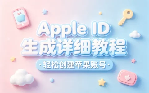 apple id生成详细教程轻松创建苹果账号