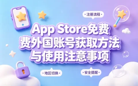 appstore免费外国账号获取方法与使用注意事项