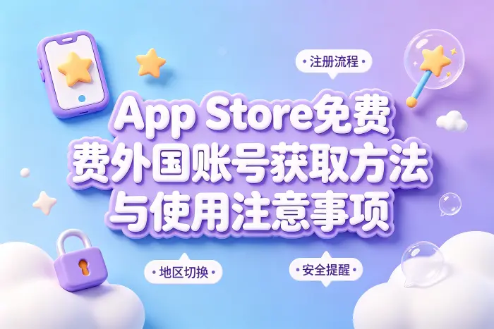 appstore免费外国账号获取方法与使用注意事项