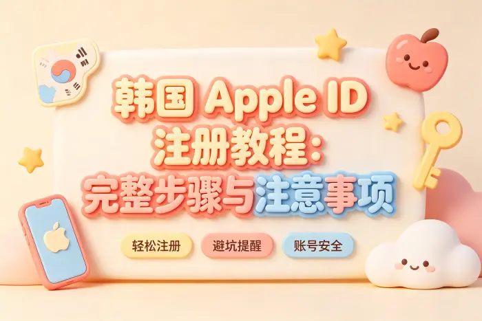 创建韩国地区 Apple ID 的基本步骤