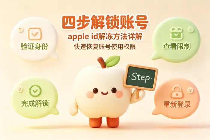 使用 iPhone 或 iPad 解冻账号时的检查方法