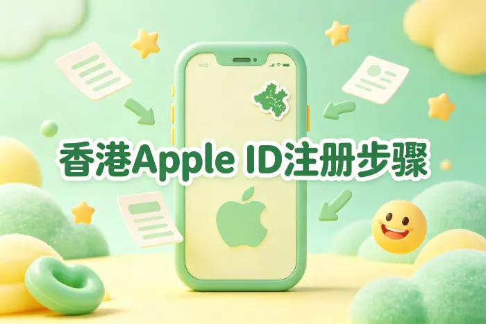 在苹果手机上注册香港 Apple ID 的步骤