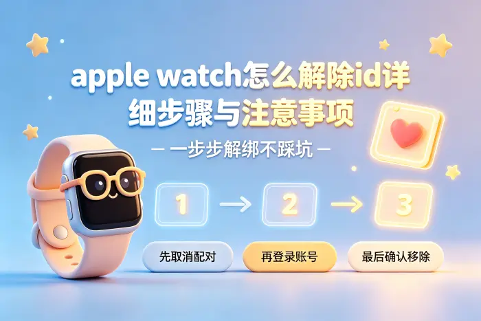 通过 iPhone 解除 Apple Watch 的 Apple ID