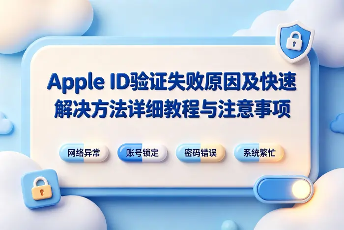 apple id验证失败原因及快速解决方法详细教程与注意事项