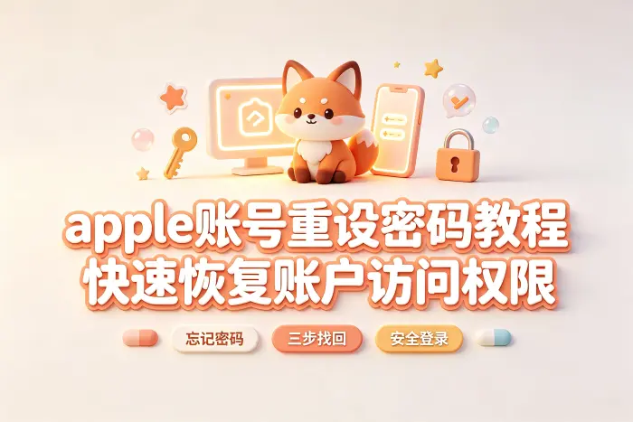 apple账号重设密码教程快速恢复账户访问权限