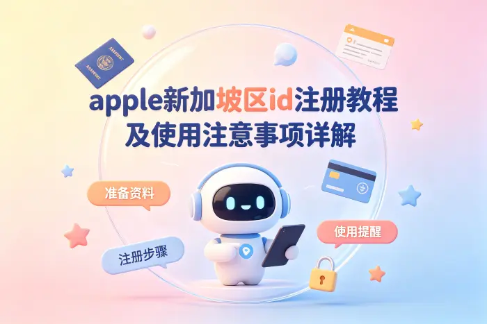 创建新加坡区 Apple ID 的基本步骤