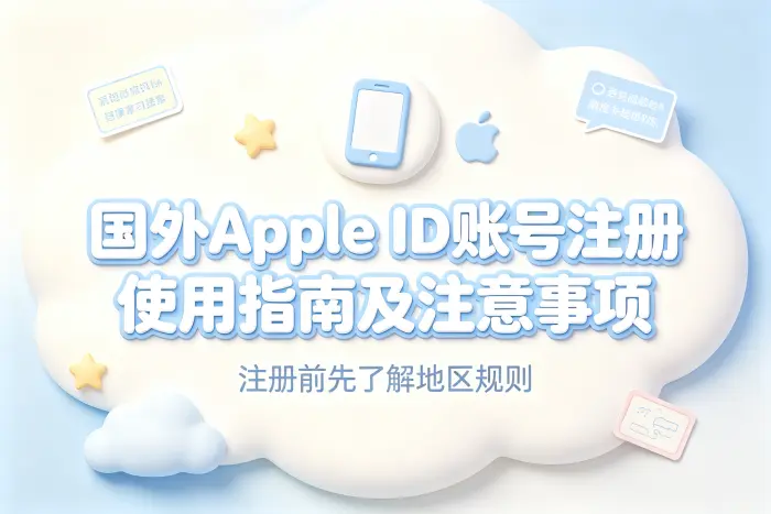 国外apple id账号注册使用指南及注意事项