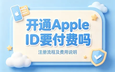 开通apple id要付费吗注册流程及费用说明