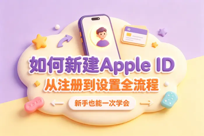 通过苹果设备新建 Apple 账户
