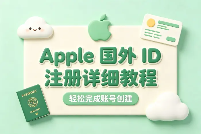 apple国外id注册详细教程轻松完成账号创建