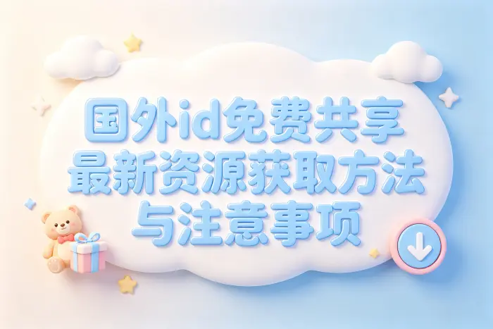 国外id免费共享最新资源获取方法与注意事项