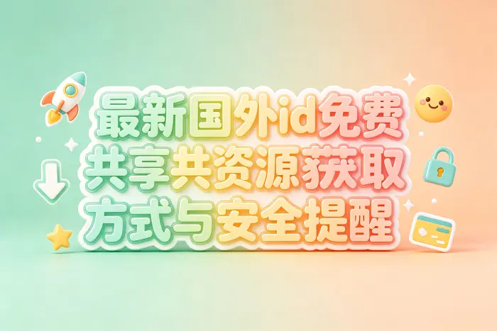 使用共享国外ID时需要注意的问题