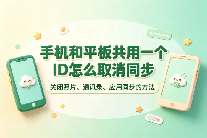关闭手机和平板之间的iCloud同步