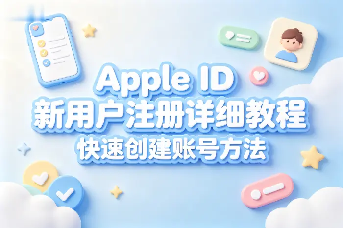 apple id新用户注册详细教程快速创建账号方法