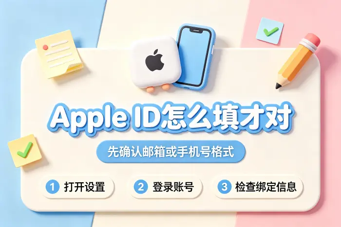 注册Apple ID时怎么填写邮箱