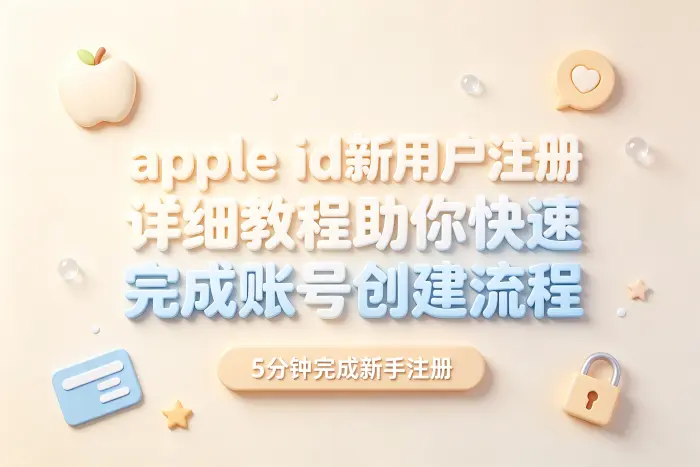 apple id新用户注册详细教程助你快速完成账号创建流程