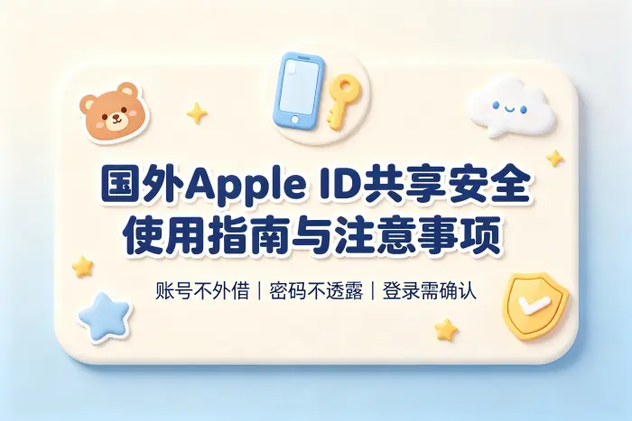 国外apple id共享安全使用指南与注意事项