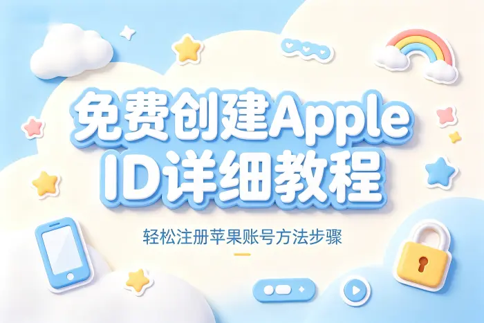 免费创建apple id详细教程轻松注册苹果账号方法步骤