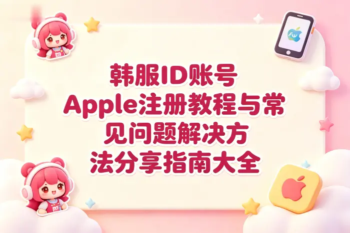 韩服id账号apple注册教程与常见问题解决方法分享指南大全